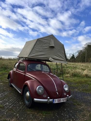 1955 Matching nrs '55 Oval with vintage Aircamping tent SOLD