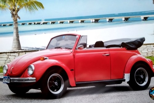 1972 Volkswagen Super Beetle Convertible clean Red $23.9k For Sale