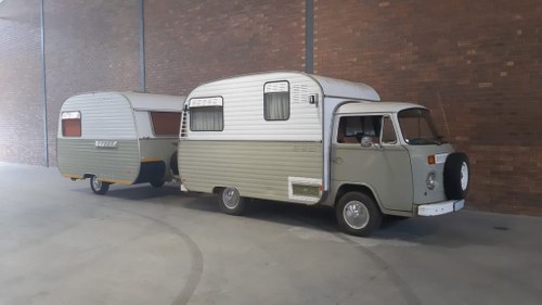 1973 VOLKSWAGEN JURGENS KOMBI AUTOVILLA AND TRAILER For Sale by Auction