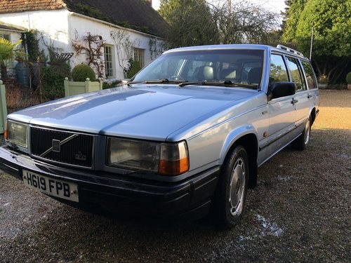 1990 Volvo 740 GLE Auto, light blue, Estate, 84k For Sale