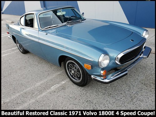 1971 Volvo 1800E Coupe Clean Blue(~)Black Manual $21.9k For Sale