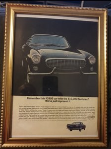 1963 Volvo P1800 Advert Original  For Sale