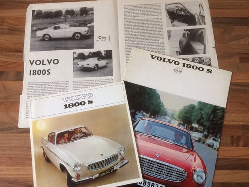 Volvo P1800S literature. For Sale