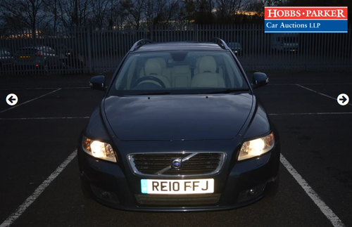2010 Volvo V50 SE LUX D 1088,280 Miles For Sale by Auction