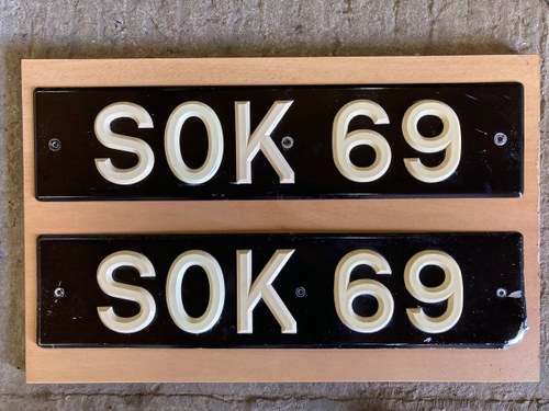 SOK 69........ Private plate on retention. For Sale