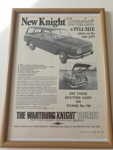 Original 1968 Wartburg Knight Advert VENDUTO