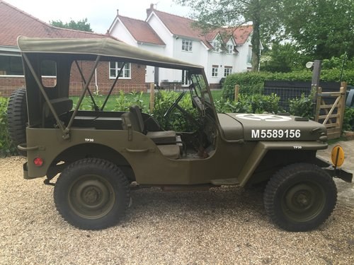 1944 Willys MB Jeep in Excellent condition SOLD