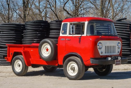 1960 Willys FC-170 COE Pickup Truck 4x4 Manual Red Driver In vendita