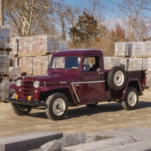 1951 Willys Jeep Pickup 4X4 Pick Up Truck Restored Burgundy For Sale