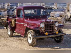 1951 Willys Jeep Pickup 4X4 Pick Up Truck Restored Burgundy For Sale (picture 3 of 12)