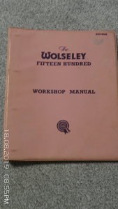 workshop manual 1500 wolseley In vendita