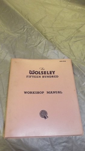 1957 workshop manual VENDUTO