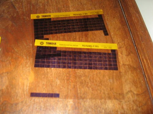 Set of 2 microfiche for RD500 LC In vendita