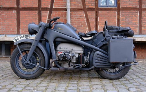 1943 Zuendapp KS 750 World War II sidecar -orignal -shipping Till salu