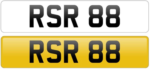 Registration Number 'RSR 88' For Sale by Auction