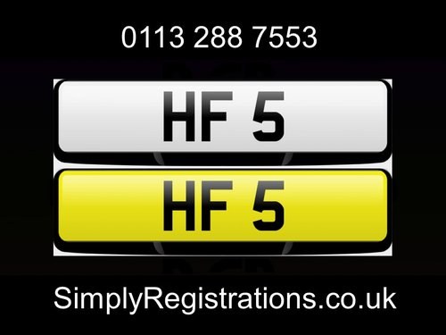 2020 HF 5 - Private Number Plate SOLD