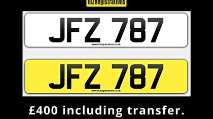 JFZ 787 Dateless 3x3 Number Plate.
