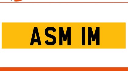 ASM 1M Private Number Plate On DVLA Retention Ready To Go