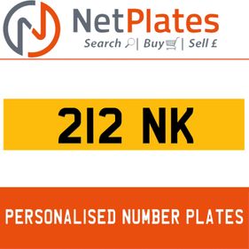 212 NK Private Number Plate On DVLA Retention Ready To Go