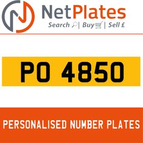 PO 4850 Private Number Plate On DVLA Retention Ready To Go