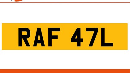 RAF 47L Private Number Plate On DVLA Retention Ready To Go