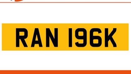 RAN 196K RANI Private Number Plate On DVLA Retention Ready