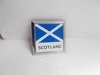 1970 VINTAGE SCOTLAND CHROME GRILLE CAR BADGE WITH FIXINGS  In vendita