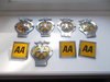8  x  AA CAR BADGES   1945 TO 1970 For Sale