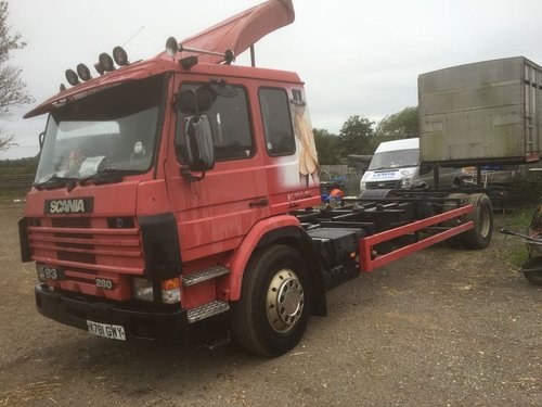 1993 Scania 93 with demount system & livestock containe For Sale