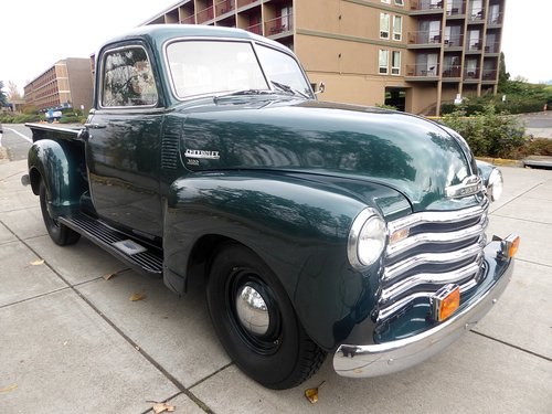 1949 chevy 3100 Pick-Up Truck = Go Green 86k miles $21.5k For Sale