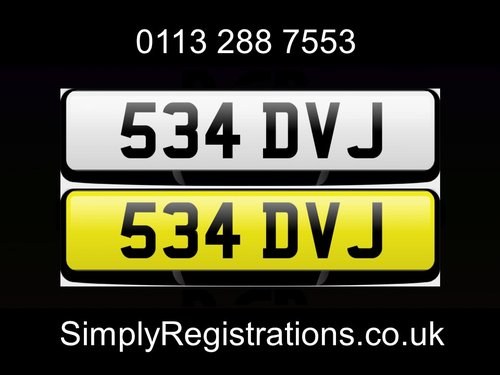 534 DVJ - Private number plate SOLD