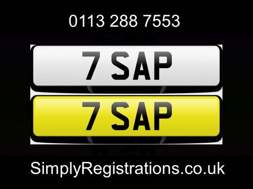 2021 7 SAP - Private Number Plate VENDUTO