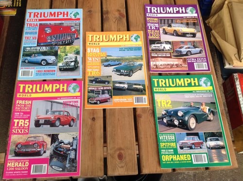 2020 Triumph World Magazine Numbers 5 6 8 9 &10 - Printed 1995/96 SOLD