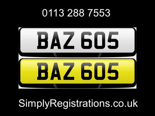 BAZ 605 - Private number plate SOLD