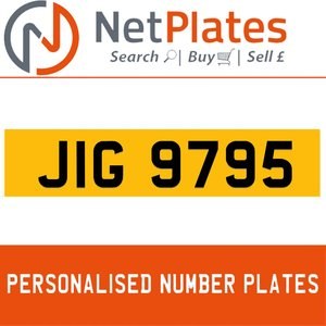 JIG 9795 PERSONALISED PRIVATE CHERISHED DVLA NUMBER PLATE In vendita
