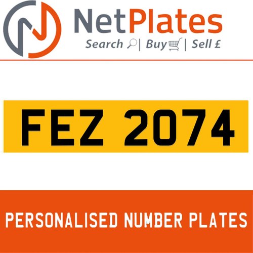 FEZ 3197 PERSONALISED PRIVATE CHERISHED DVLA NUMBER PLATE In vendita