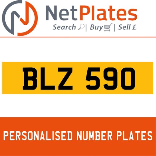 BLZ 590 PERSONALISED PRIVATE CHERISHED DVLA NUMBER PLATE In vendita