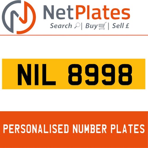 NIL 8998 PERSONALISED PRIVATE CHERISHED DVLA NUMBER PLATE For Sale