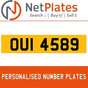 OUI 4598 PERSONALISED PRIVATE CHERISHED DVLA NUMBER PLATE In vendita
