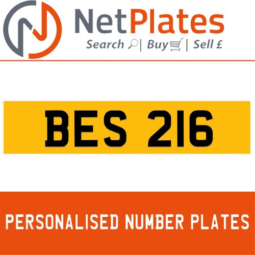 BES 216 PERSONALISED PRIVATE CHERISHED DVLA NUMBER PLATE For Sale