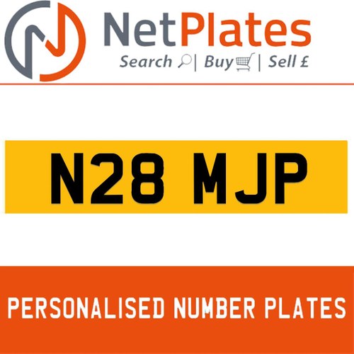 N28 MJP PERSONALISED PRIVATE CHERISHED DVLA NUMBER PLATE For Sale