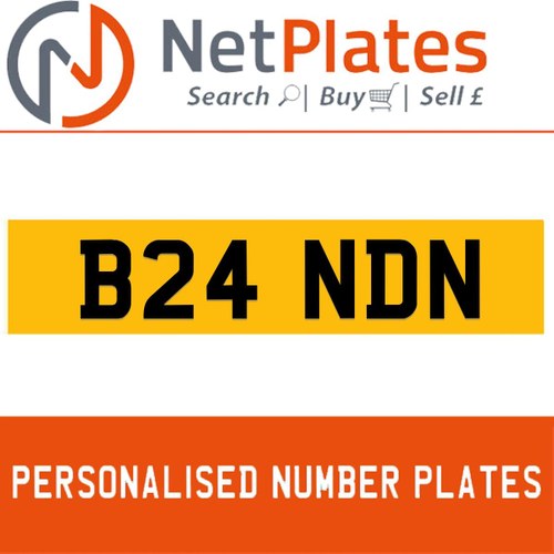 B24 NDN PERSONALISED PRIVATE CHERISHED DVLA NUMBER PLATE In vendita