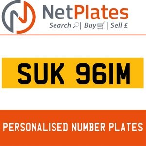 SUK 961M PERSONALISED PRIVATE CHERISHED DVLA NUMBER PLATE For Sale
