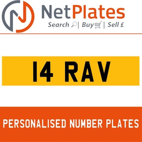 14 RAV PERSONALISED PRIVATE CHERISHED DVLA NUMBER PLATE For Sale