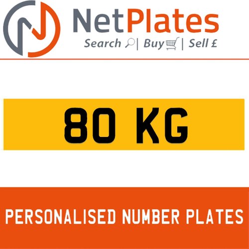 80 KG PERSONALISED PRIVATE CHERISHED DVLA NUMBER PLATE For Sale