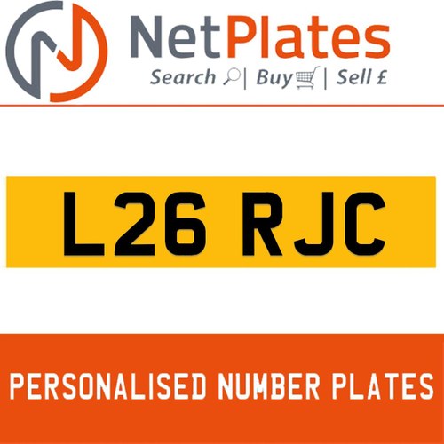 L26 PJC PERSONALISED PRIVATE CHERISHED DVLA NUMBER PLATE For Sale