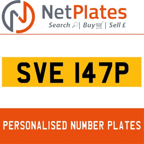 SVE 147P PERSONALISED PRIVATE CHERISHED DVLA NUMBER PLATE For Sale