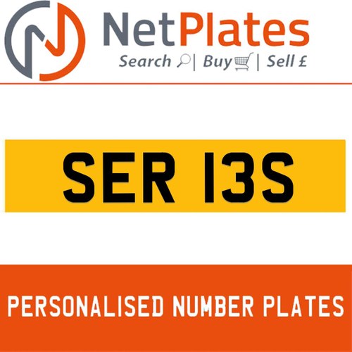 SER 13S PERSONALISED PRIVATE CHERISHED DVLA NUMBER PLATE In vendita