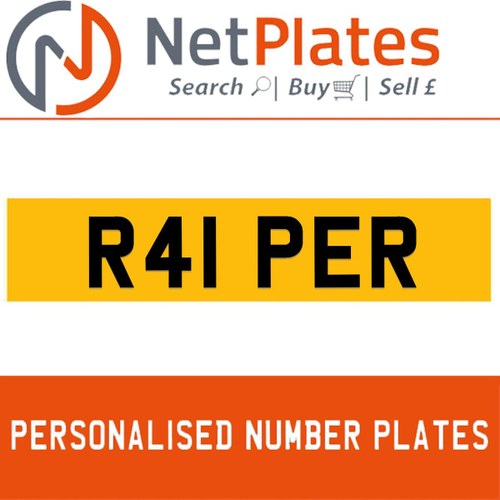 R41 PER PERSONALISED PRIVATE CHERISHED DVLA NUMBER PLATE For Sale