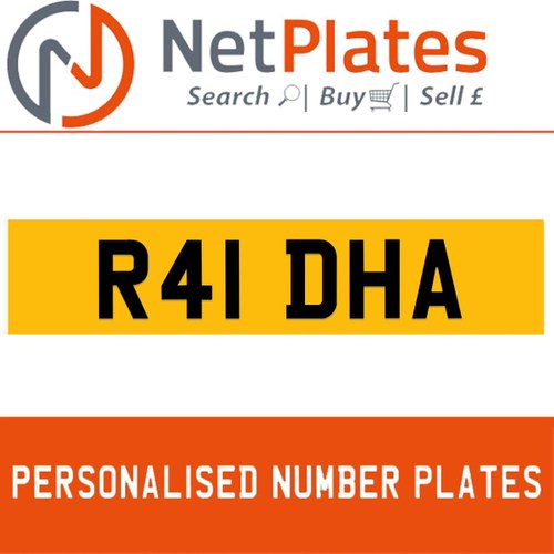 R41 DHA PERSONALISED PRIVATE CHERISHED DVLA NUMBER PLATE For Sale